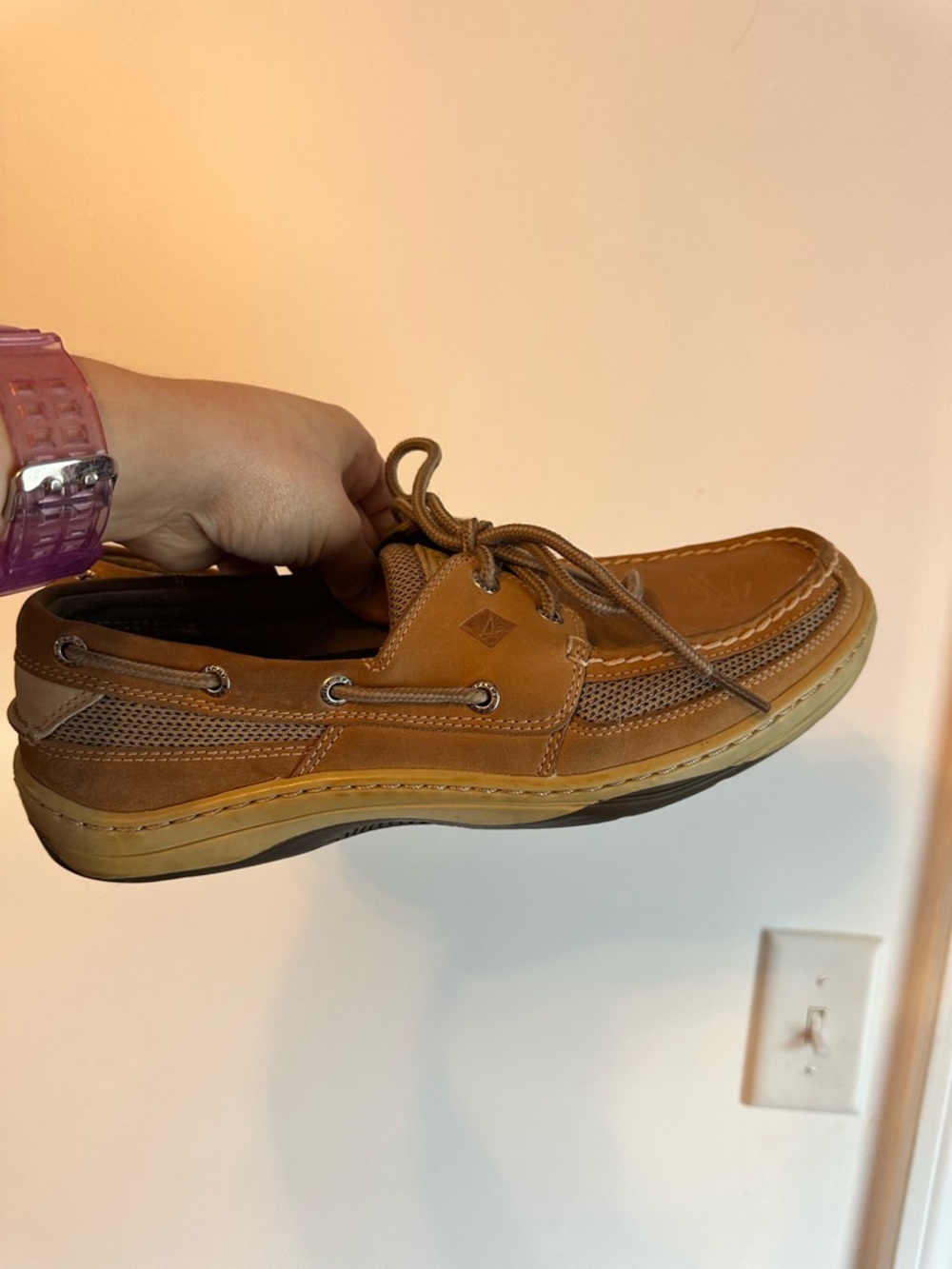 Men's Casual Sperry Boat Shoes in Tan - Picture 2 of 6